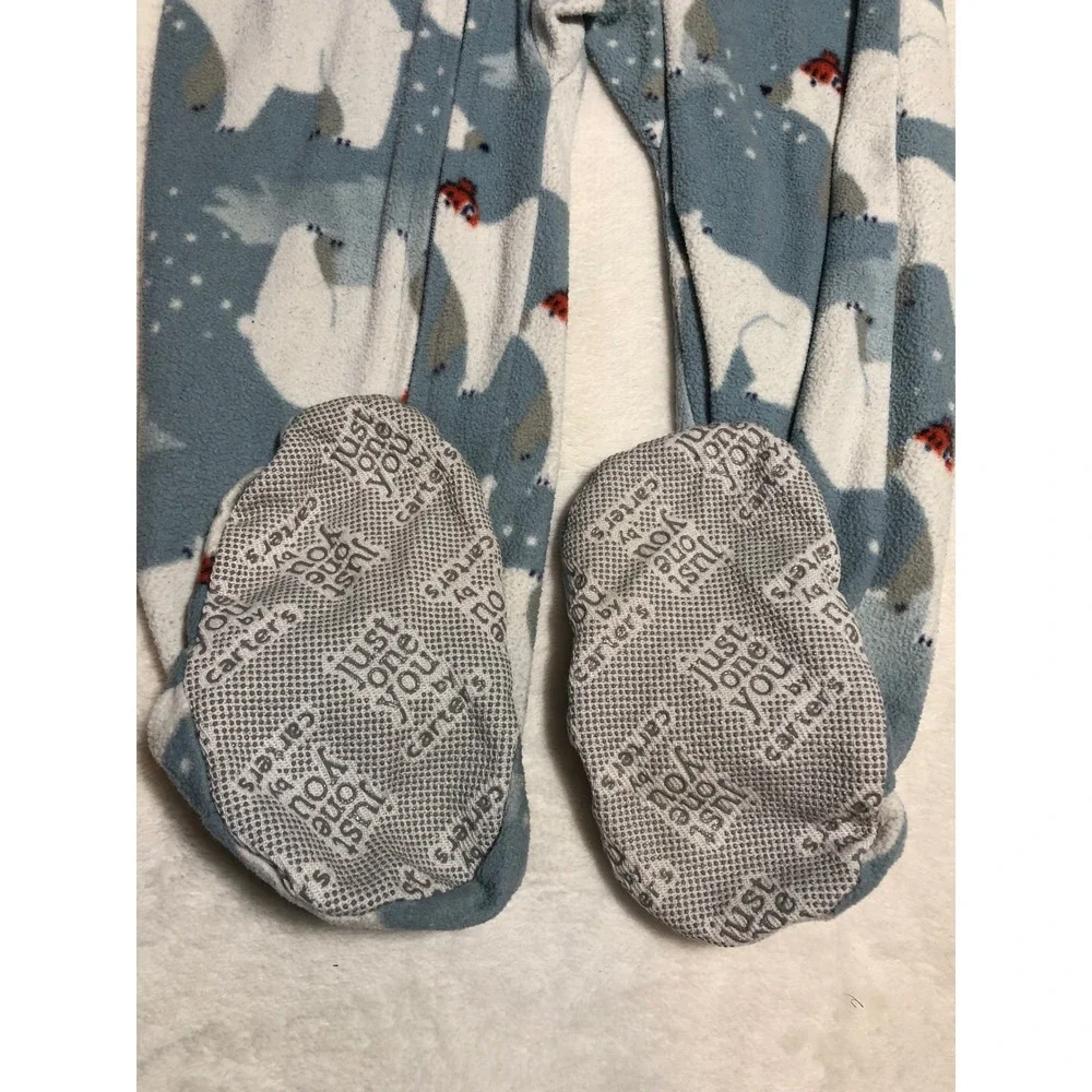 5/$25 Carter's Footed Pajamas Kids 3T Blue Polar Bear Fleece Sleeper